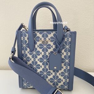 <kate spade> ♠️ spade flower jacquard manhattan mini crossbody/NWT
